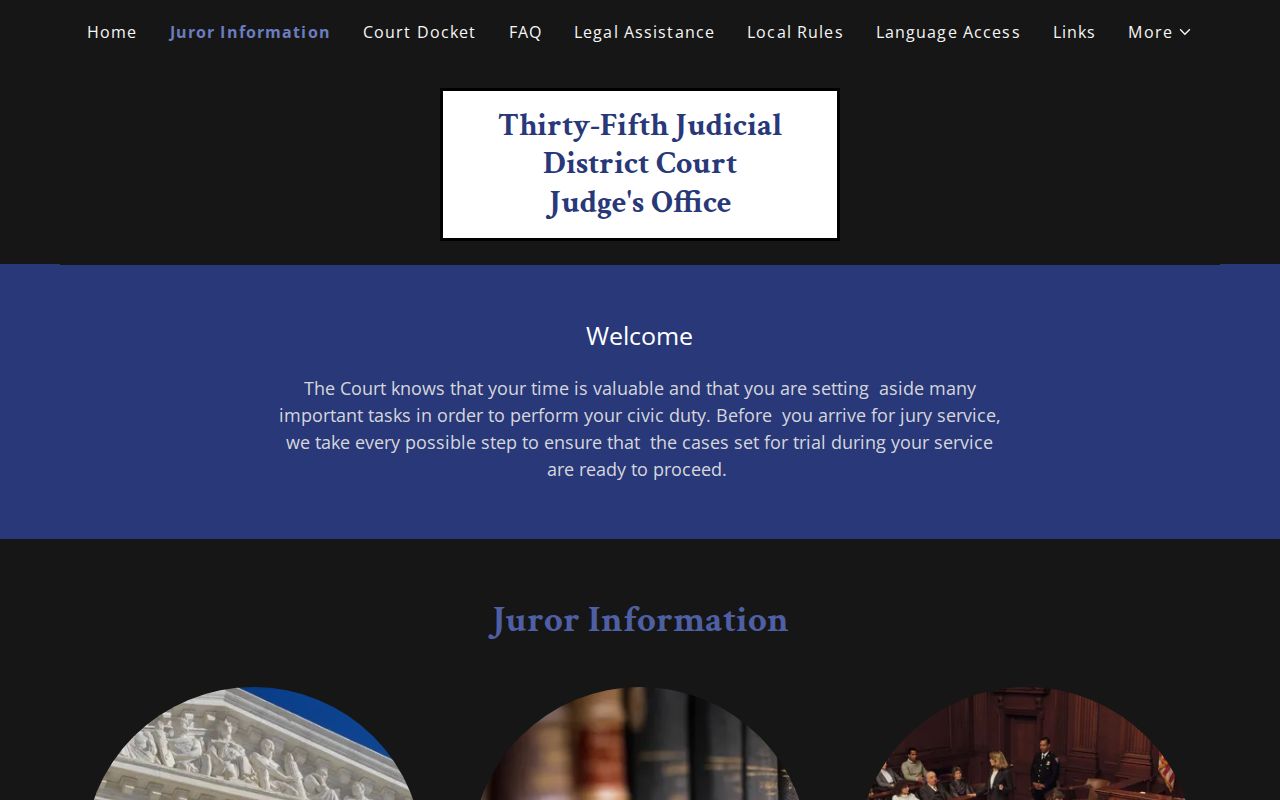 Grant Parish court calendar courthouse access and court-day information